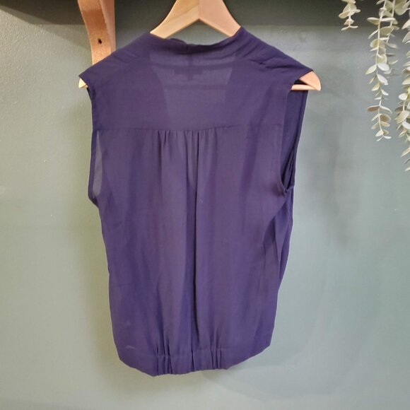 Babaton | Silk Sleeveless Crossover Blouse - Picture 2 of 4